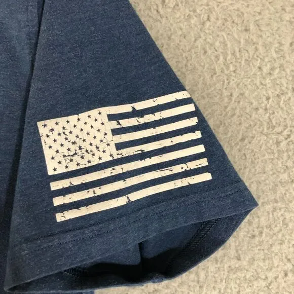 Under Armour Shirt Men Medium‎ Blue Charged Heatgear Graphic Skull Anchor Logo - Picture 7 of 11